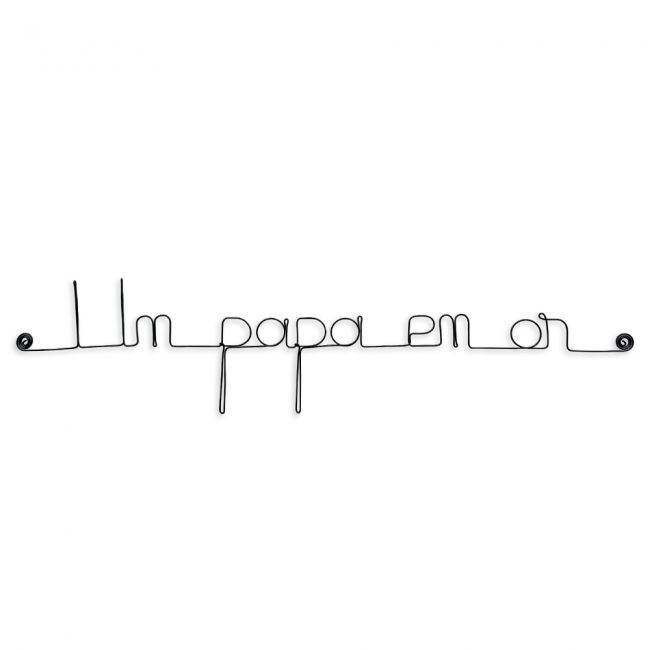 Message simple en fil de fer " Un papa en or " - à punaiser - Bijoux de mur