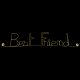 Message simple en fil de fer " Best Friend " - à punaiser - Bijoux de mur