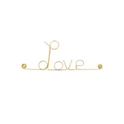 Message simple en fil de fer " Love " - à punaiser - Bijoux de mur
